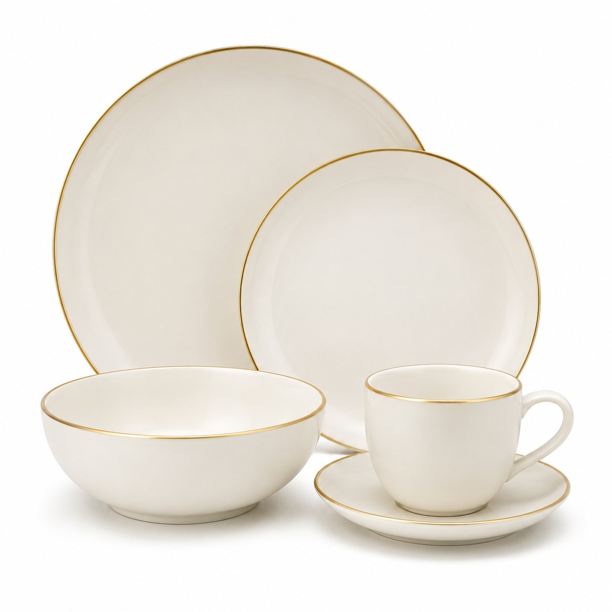 Maison Vera Crema Gold 24 Parça Yemek Takımı